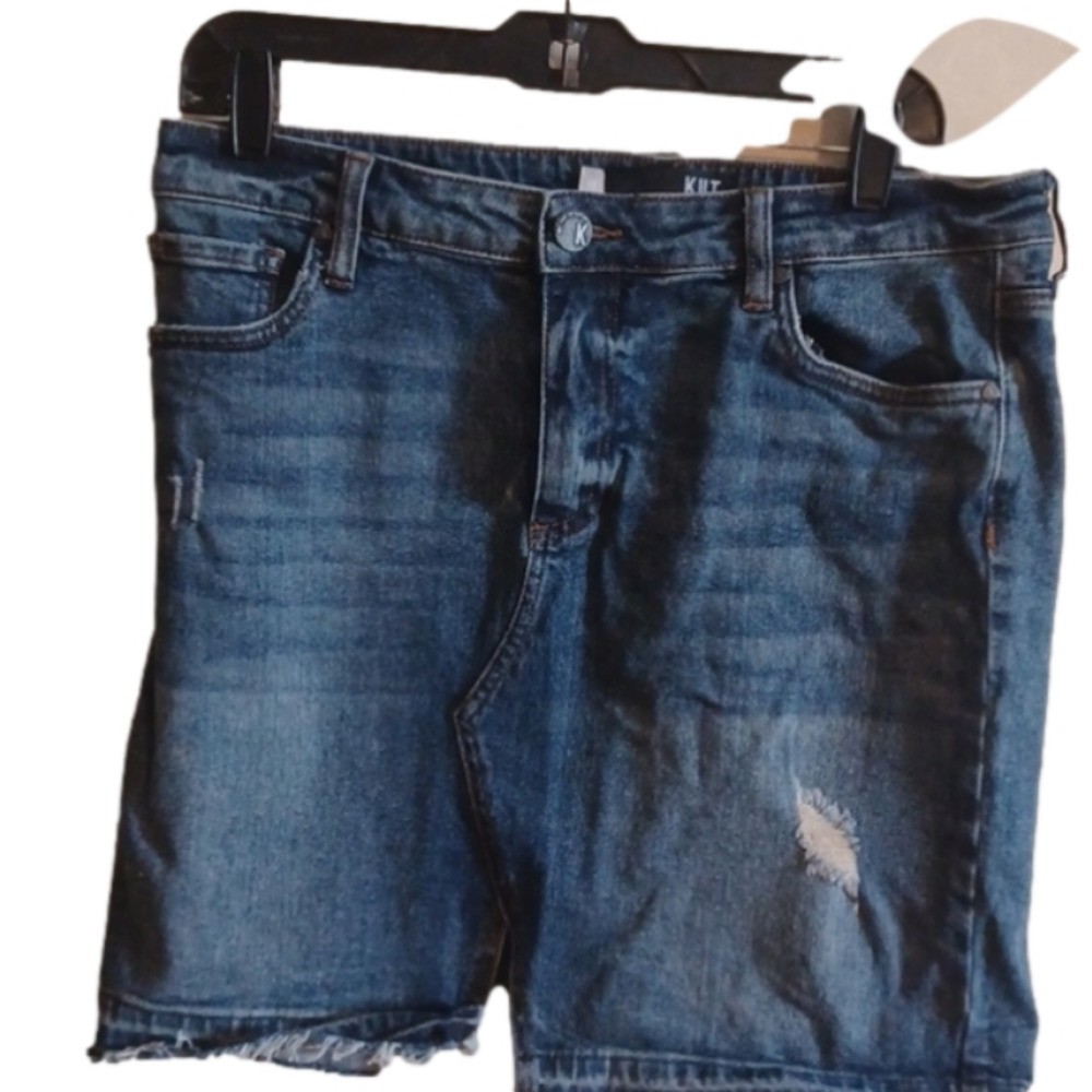 Kut from The kloth Hannah skirt size 10. Semi distressed.  Good used condition.